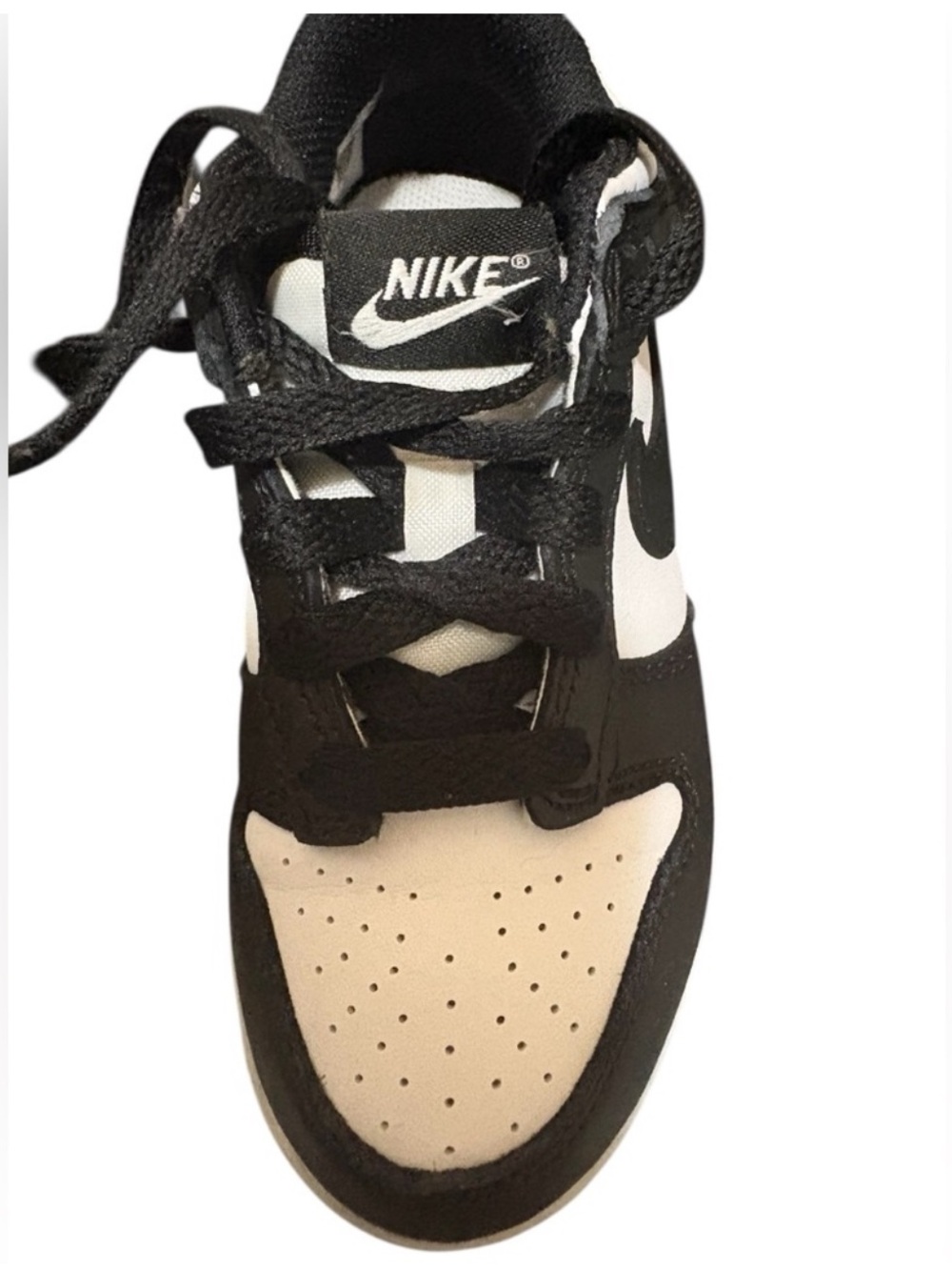 Nike Dunk Low Panda Black White Kids Size 6c Sneakers - Picture 2 of 5